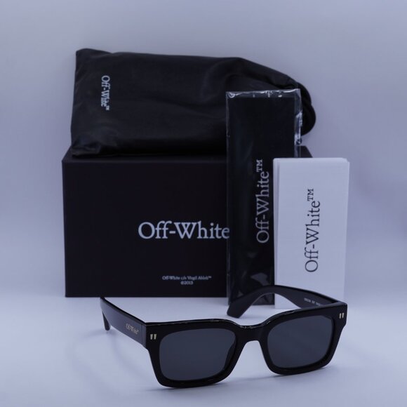 Off-White OERI108 MIDLAND 1307 Square Sunglasses – Black/Dark Grey - Picture 5 of 10